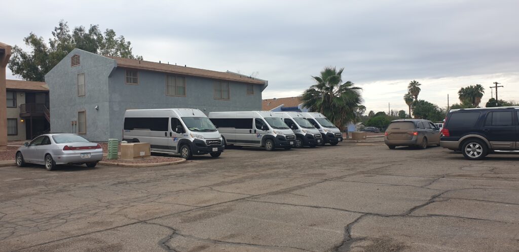 Migrant crew transport vans